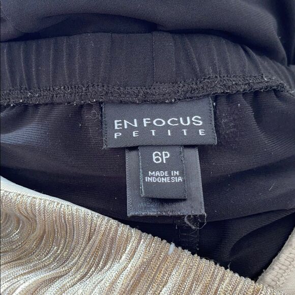 ENFOCUS Gold & Black Dress Sz 6P - Picture 10 of 11